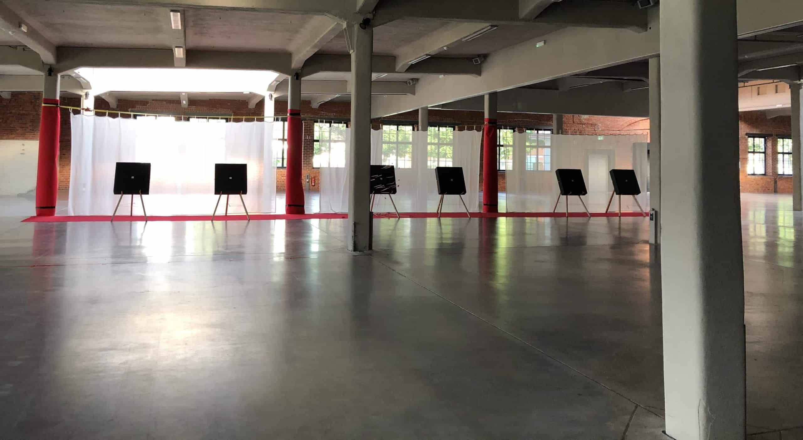 Große Bogenschießen-Veranstaltung in Dresden, Reihe von Zielscheiben